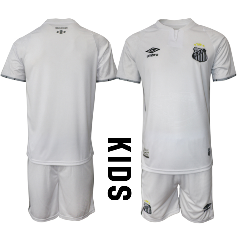 Youth 2025-2026 Club Santos FC home White Blank Soccer Jersey